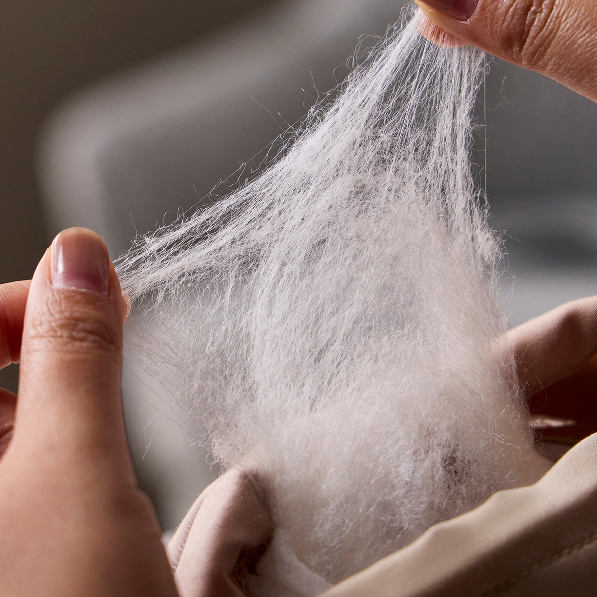 91家纺网 家纺一手货源 找家纺 丽笙被芯 2026新款兰精天丝数码印花蚕丝镂空夏被夏凉被空调被 格雷特-咖