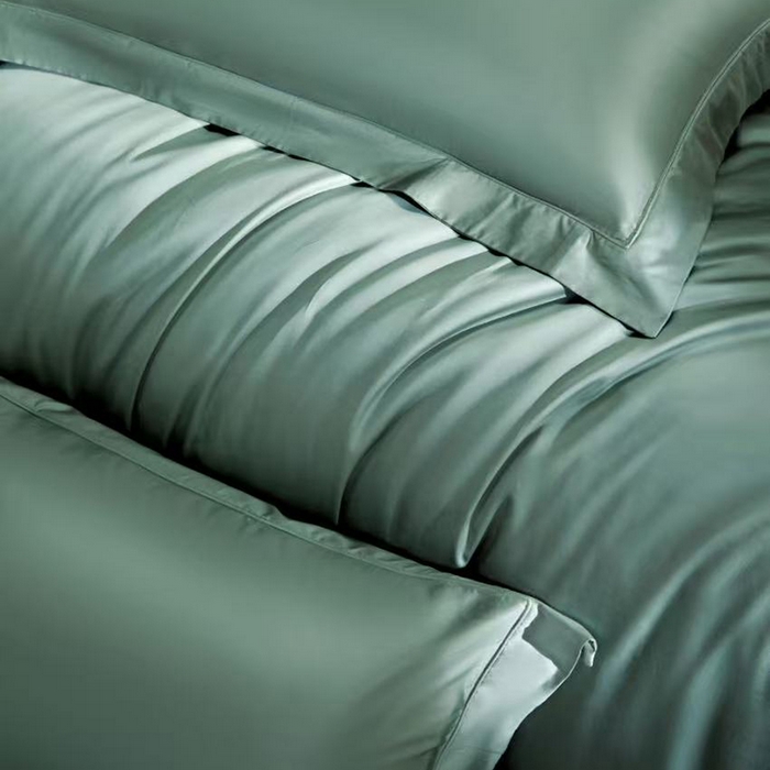 91家纺网 家纺一手货源 找家纺 玖玖爱家纺 2026新款顶奢进口LFH级天丝棉四件套--雅韵 雅韵-青石蓝