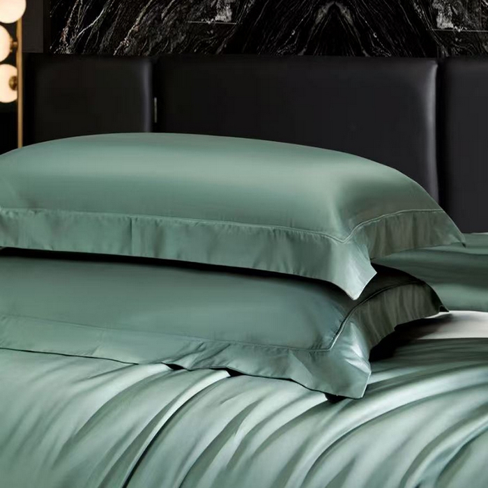 91家纺网 家纺一手货源 找家纺 玖玖爱家纺 2026新款顶奢进口LFH级天丝棉四件套--雅韵 雅韵-青石蓝