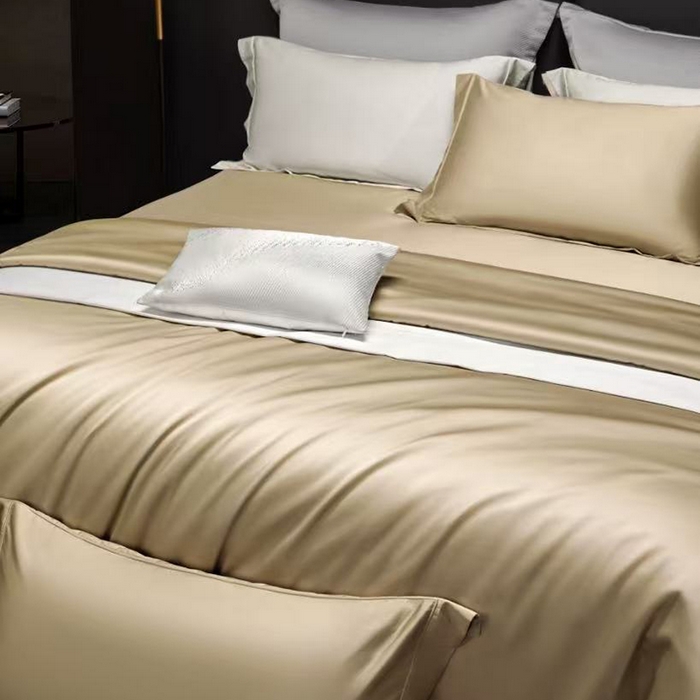 91家纺网 家纺一手货源 找家纺 玖玖爱家纺 2026新款顶奢进口LFH级天丝棉四件套--雅韵 雅韵-香槟金