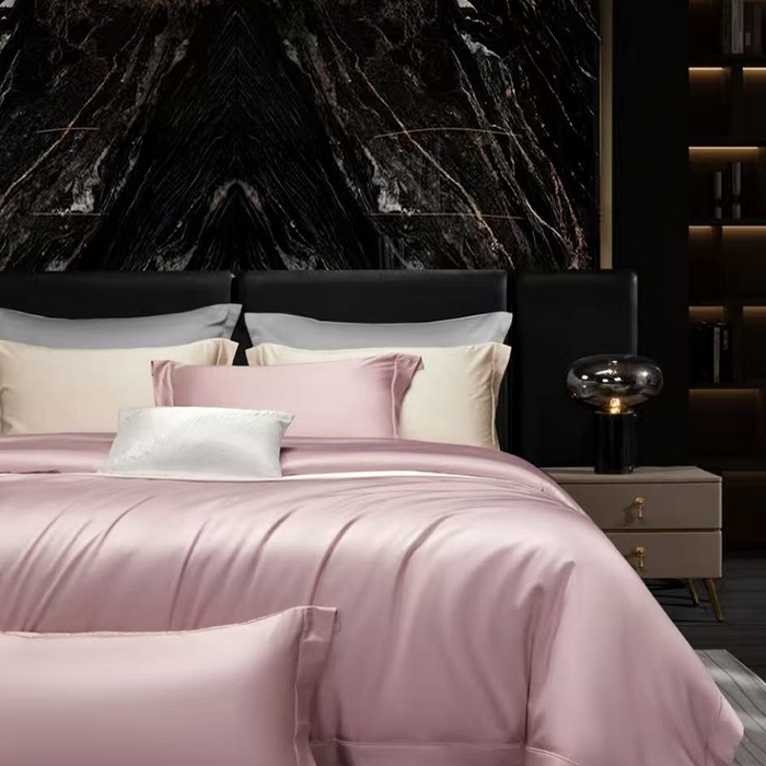 91家纺网 家纺一手货源 找家纺 玖玖爱家纺 2026新款顶奢进口LFH级天丝棉四件套--雅韵 雅韵-玫瑰粉