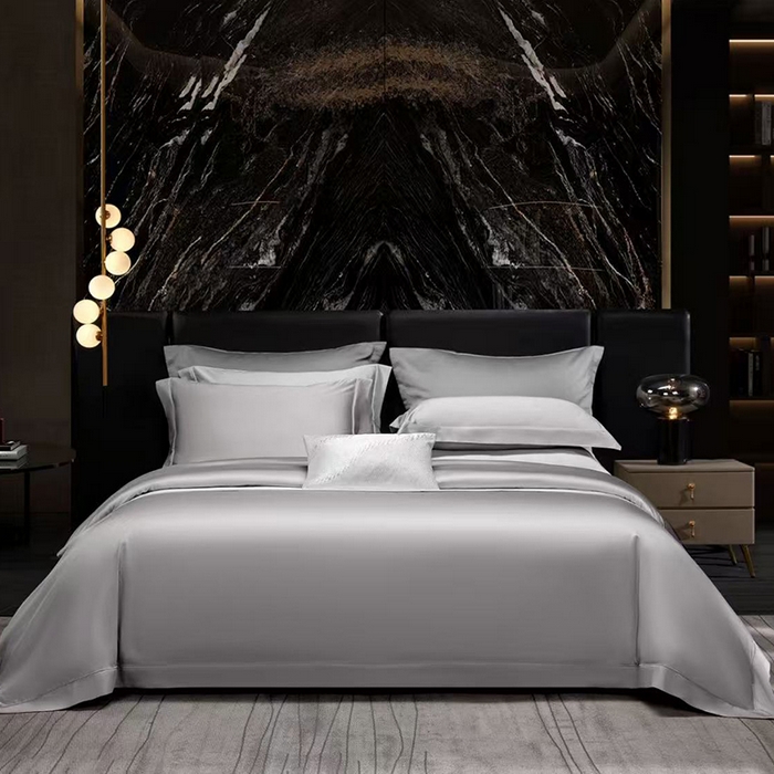 玖玖爱家纺 2026新款顶奢进口LFH级天丝棉四件套--雅韵 雅韵-都市灰