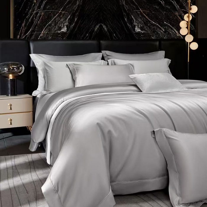 91家纺网 家纺一手货源 找家纺 玖玖爱家纺 2026新款顶奢进口LFH级天丝棉四件套--雅韵 雅韵-都市灰