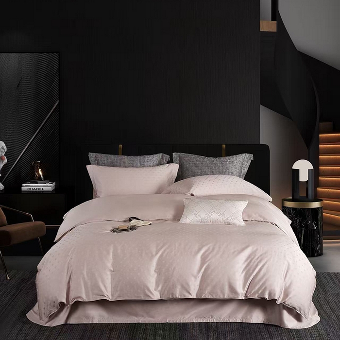 玖玖爱家纺 2026新款顶奢进口LFH级天丝棉四件套-云薇 云薇-玫瑰粉