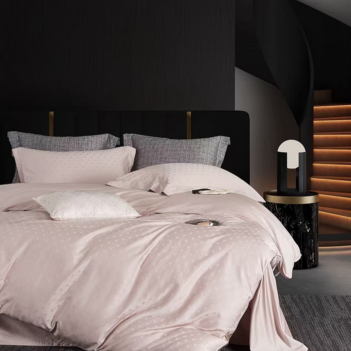 91家纺网 家纺一手货源 找家纺 玖玖爱家纺 2026新款顶奢进口LFH级天丝棉四件套-云薇 云薇-玫瑰粉