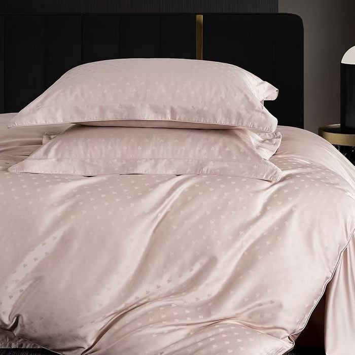 91家纺网 家纺一手货源 找家纺 玖玖爱家纺 2026新款顶奢进口LFH级天丝棉四件套-云薇 云薇-玫瑰粉