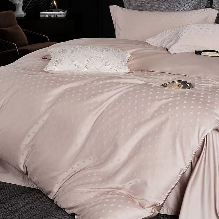 91家纺网 家纺一手货源 找家纺 玖玖爱家纺 2026新款顶奢进口LFH级天丝棉四件套-云薇 云薇-玫瑰粉