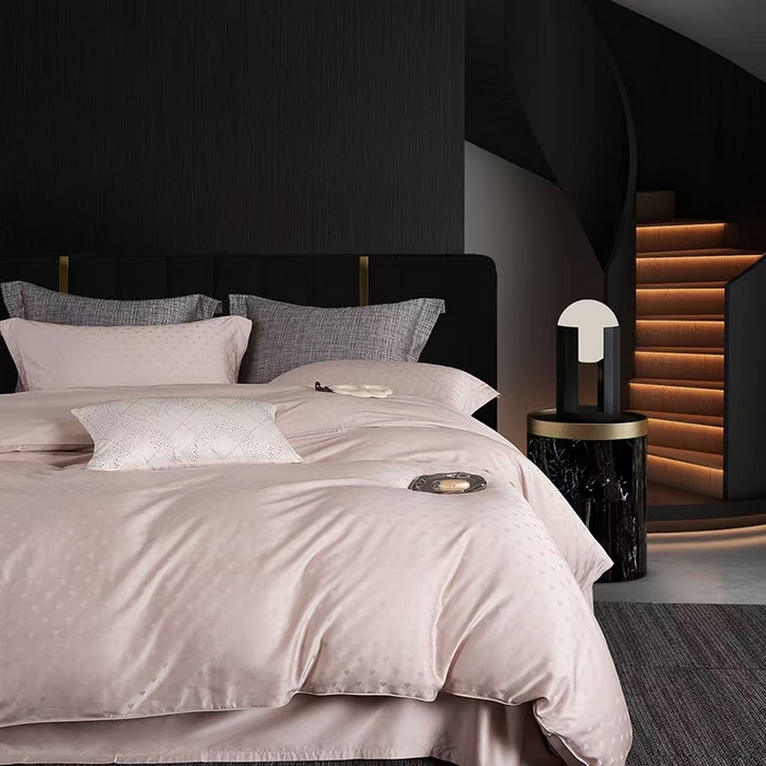 91家纺网 家纺一手货源 找家纺 玖玖爱家纺 2026新款顶奢进口LFH级天丝棉四件套-云薇 云薇-玫瑰粉