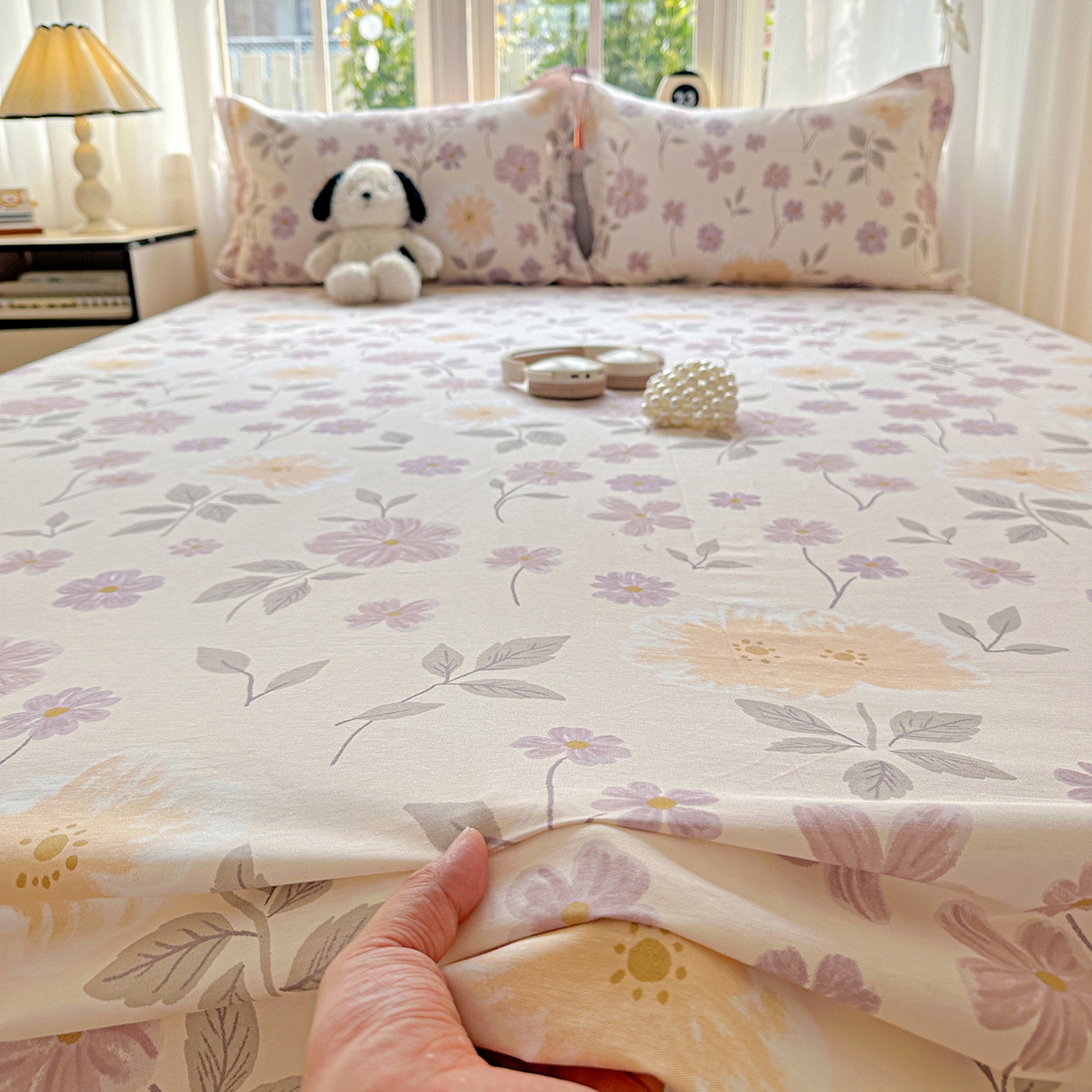 91家纺网 家纺一手货源 找家纺 依庭 2026新款12868全棉纯棉印花床单单品床单床单单件-第二批 秋日确幸-A