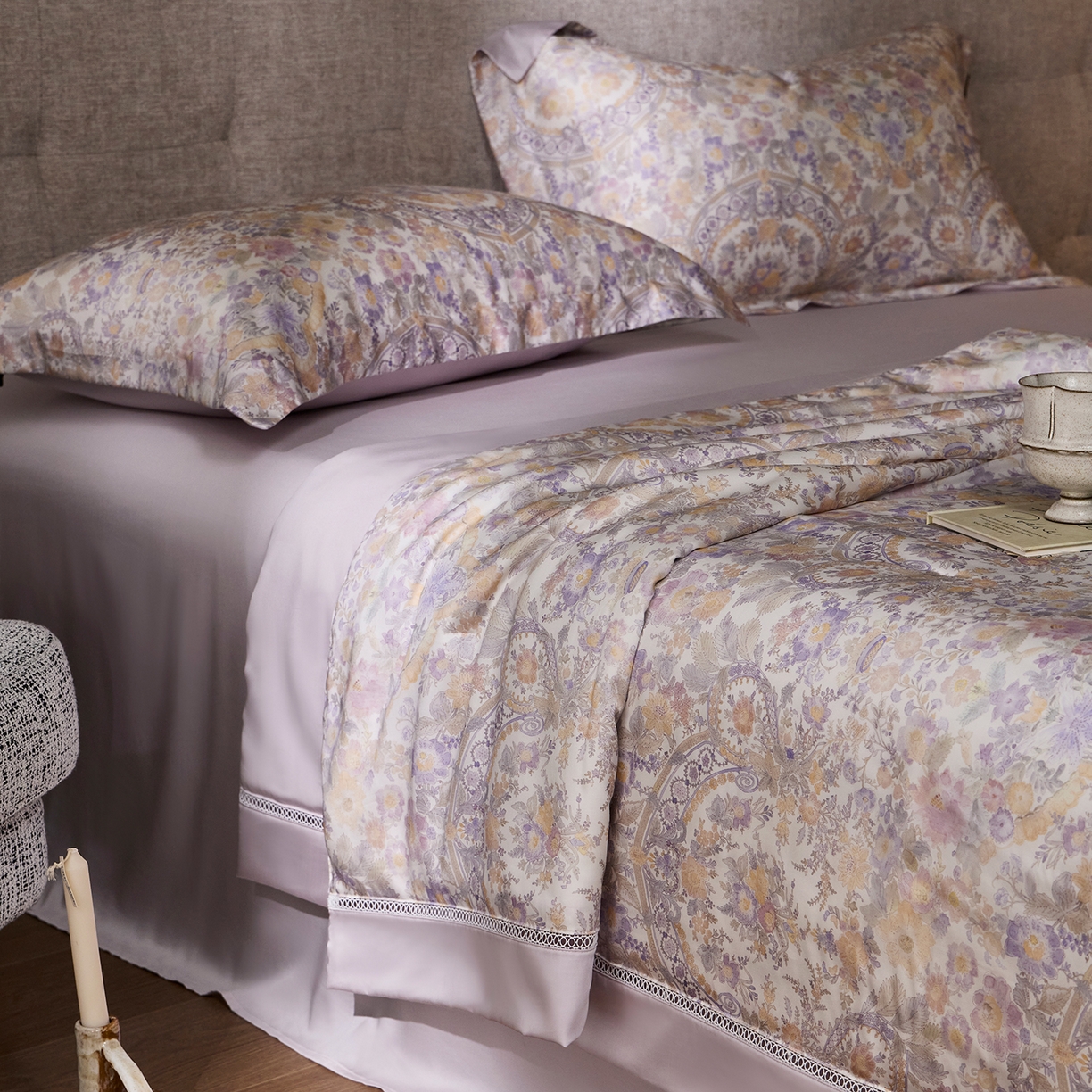 91家纺网 家纺一手货源 找家纺 丽笙被芯 2026新款兰精天丝数码印花蚕丝镂空夏被夏凉被空调被 蜜丝欧-黄