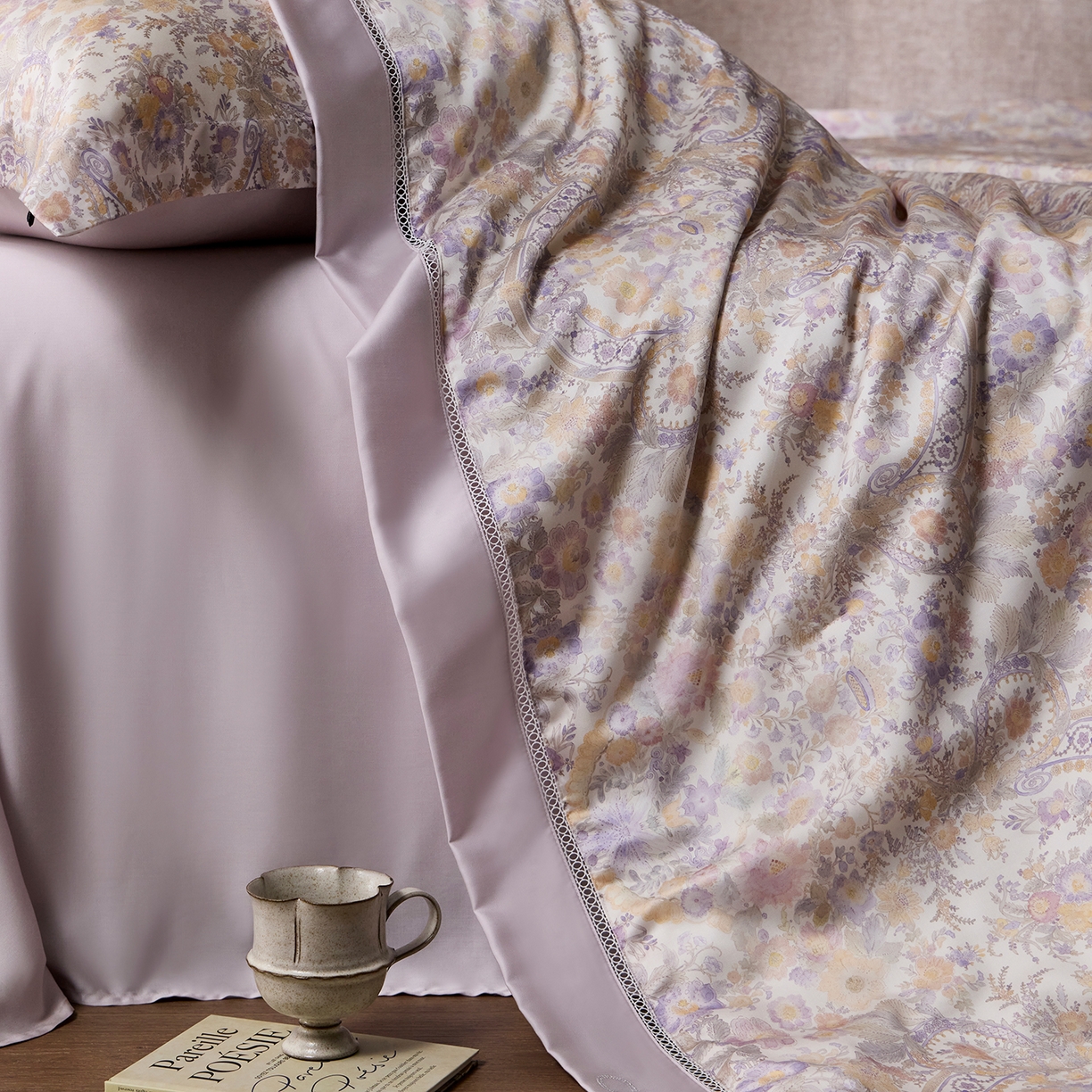 91家纺网 家纺一手货源 找家纺 丽笙被芯 2026新款兰精天丝数码印花蚕丝镂空夏被夏凉被空调被 蜜丝欧-黄