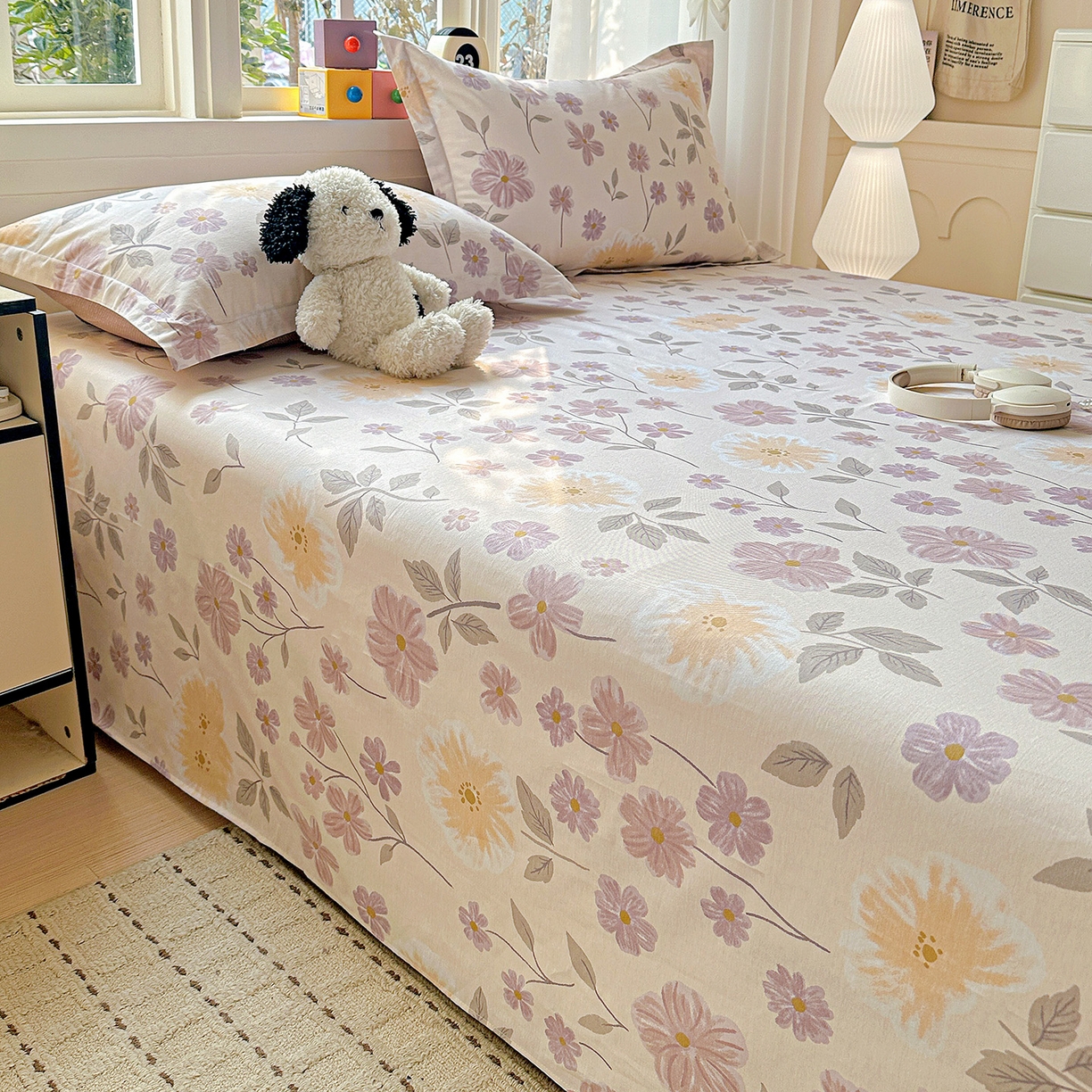 91家纺网 家纺一手货源 找家纺 依庭 2026新款12868全棉纯棉印花床单单品床单床单单件-第二批 秋日确幸-A