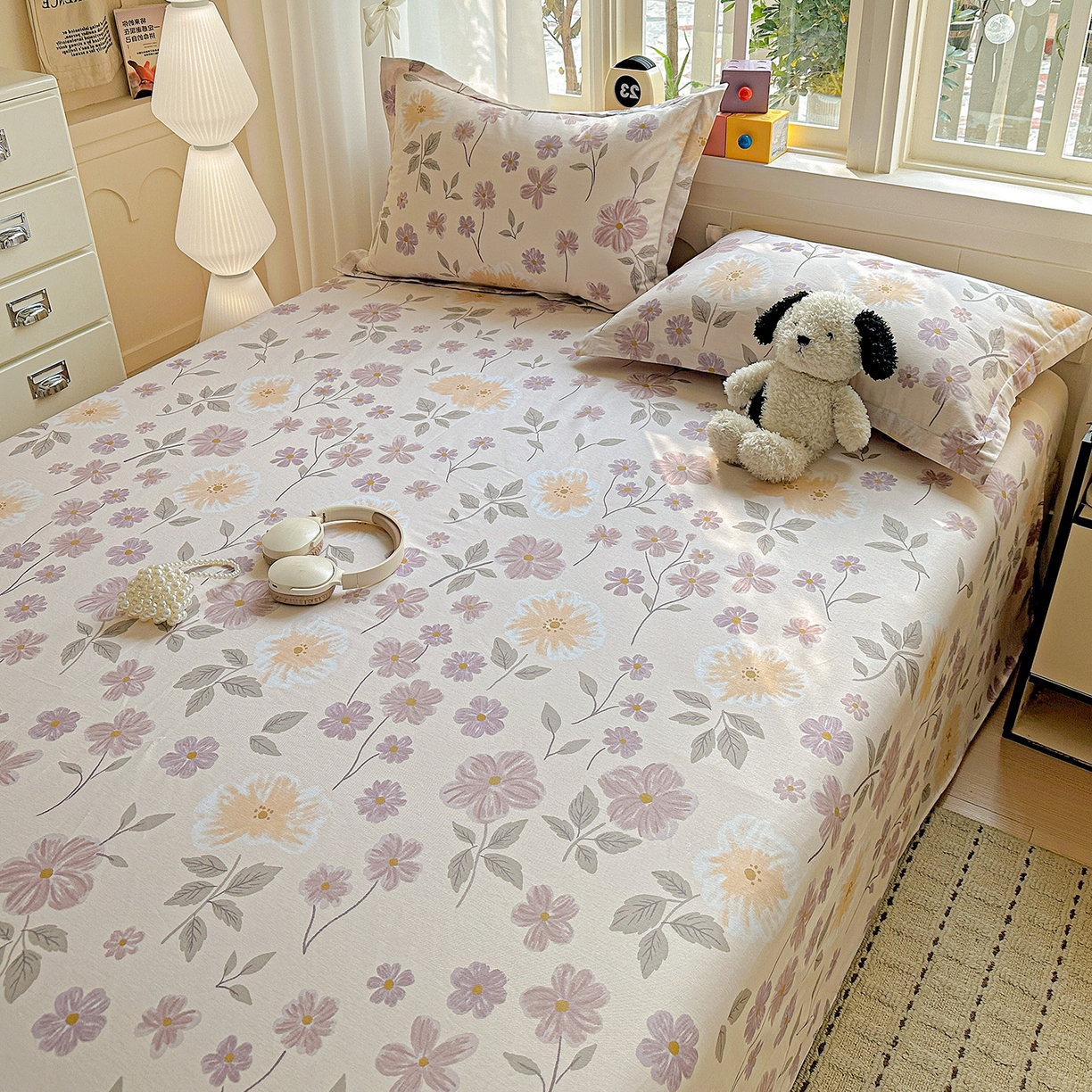 91家纺网 家纺一手货源 找家纺 依庭 2026新款12868全棉纯棉印花床单单品床单床单单件-第二批 秋日确幸-A