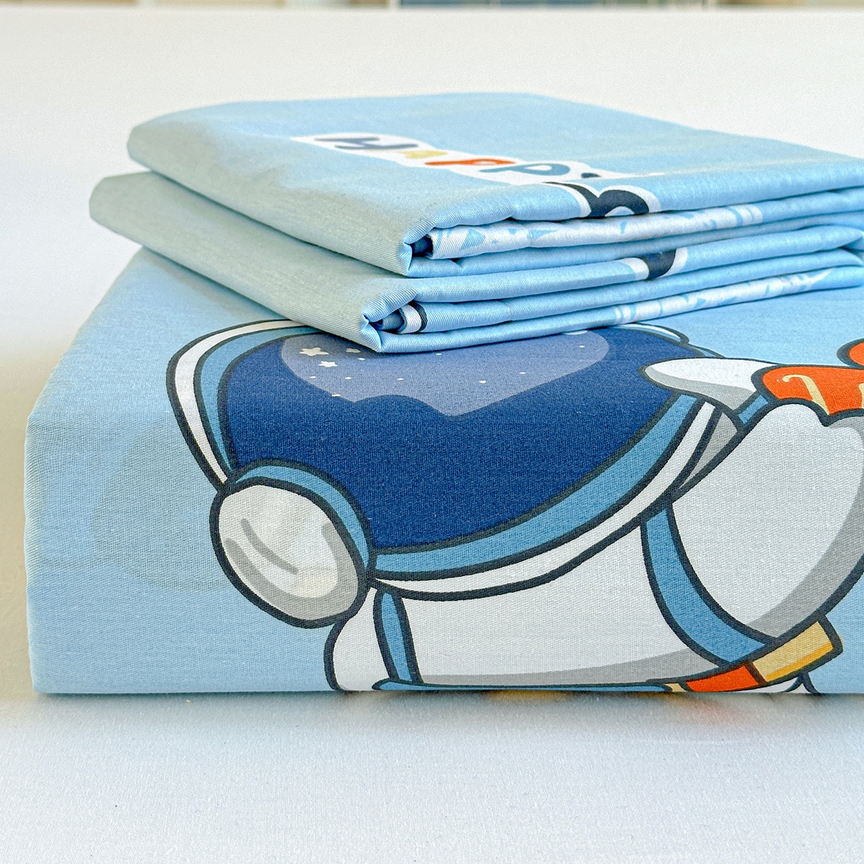 91家纺网 家纺一手货源 找家纺 依庭 2026新款12868全棉纯棉印花床单单品床单床单单件-第二批 太空奇遇-A