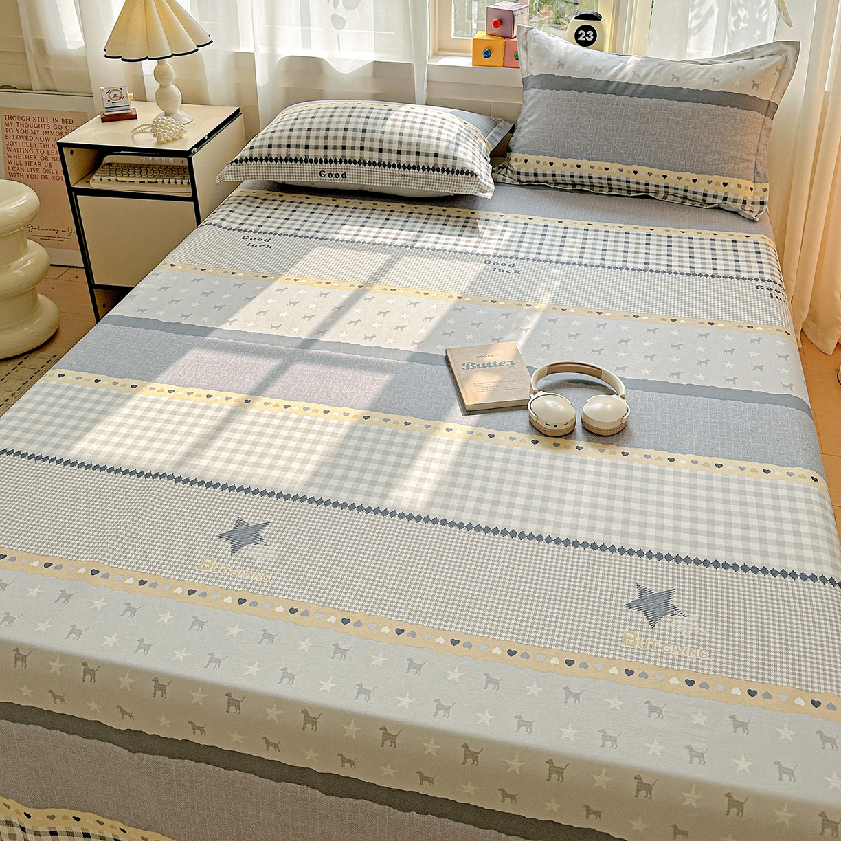 91家纺网 家纺一手货源 找家纺 依庭 2026新款12868全棉纯棉印花床单单品床单床单单件-第二批 蓝星语-A