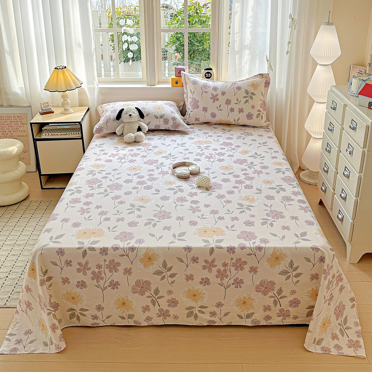 91家纺网 家纺一手货源 找家纺 依庭 2026新款12868全棉纯棉印花床单单品床单床单单件-第二批 秋日确幸-A