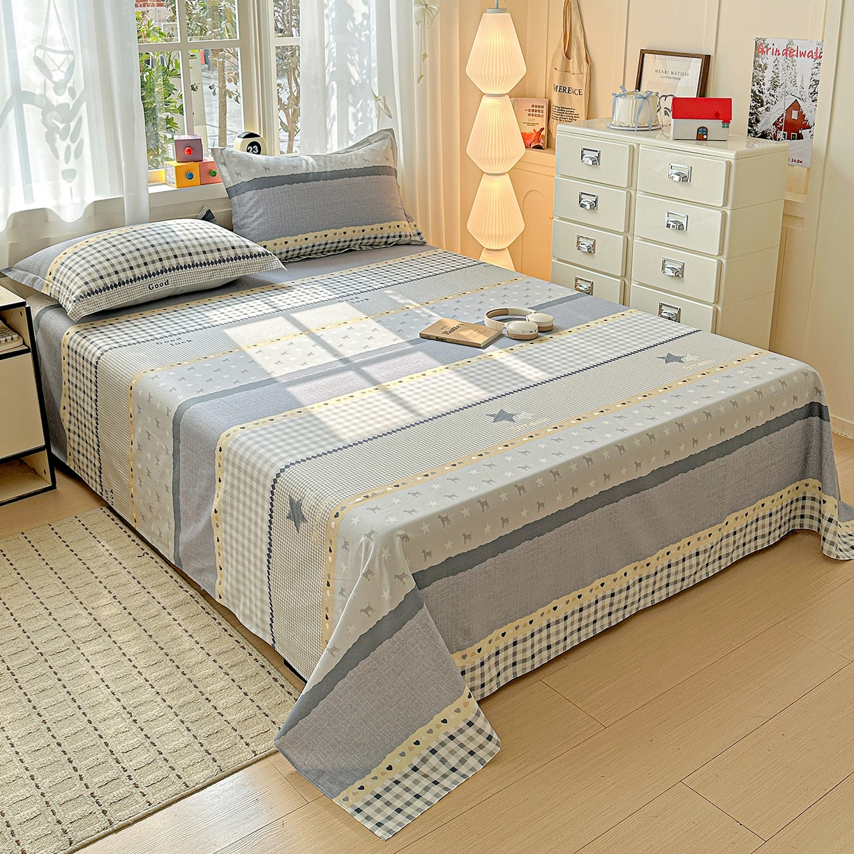 依庭 2026新款12868全棉纯棉印花床单单品床单床单单件-第二批 蓝星语-A