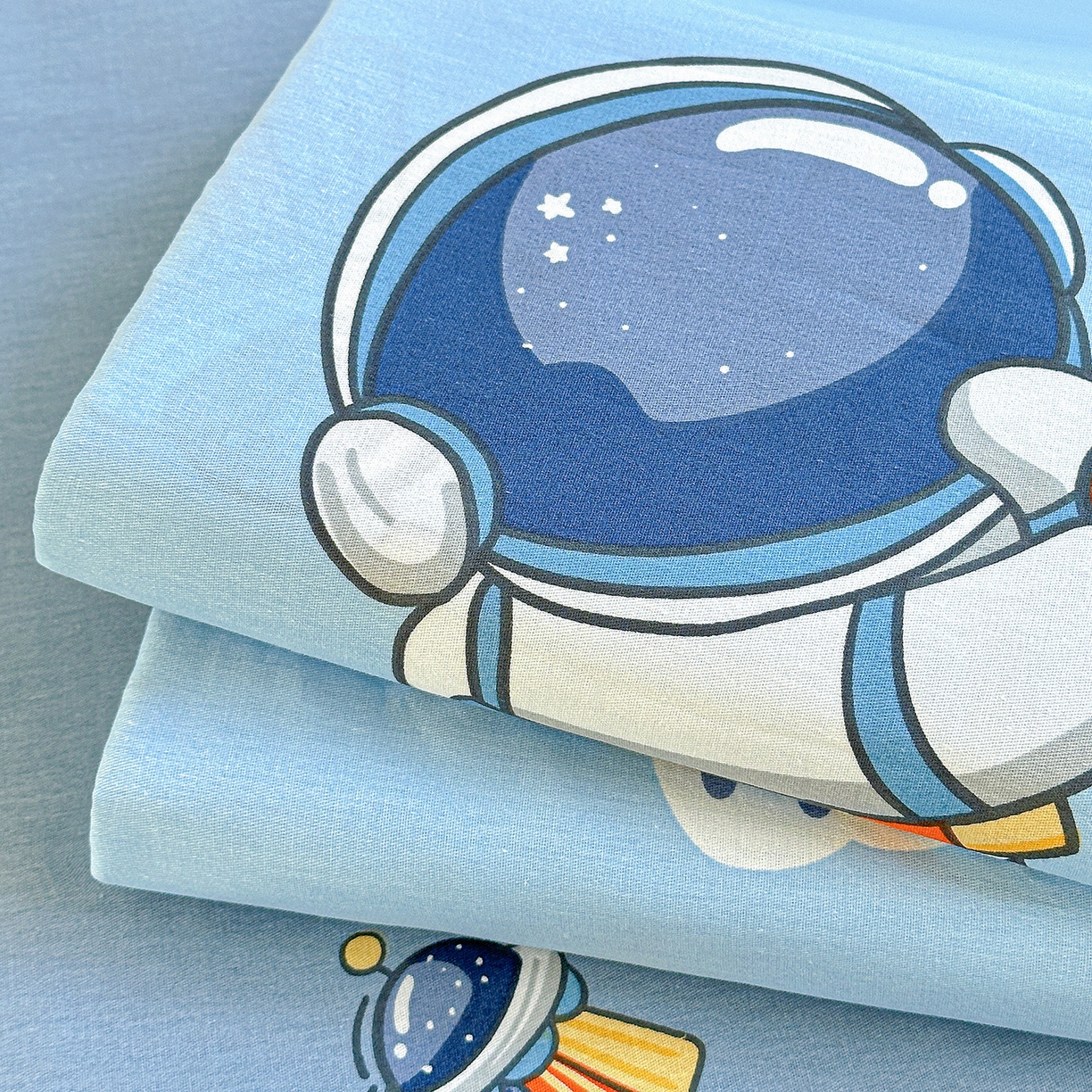 91家纺网 家纺一手货源 找家纺 依庭 2026新款12868全棉纯棉印花床单单品床单床单单件-第二批 太空奇遇-A