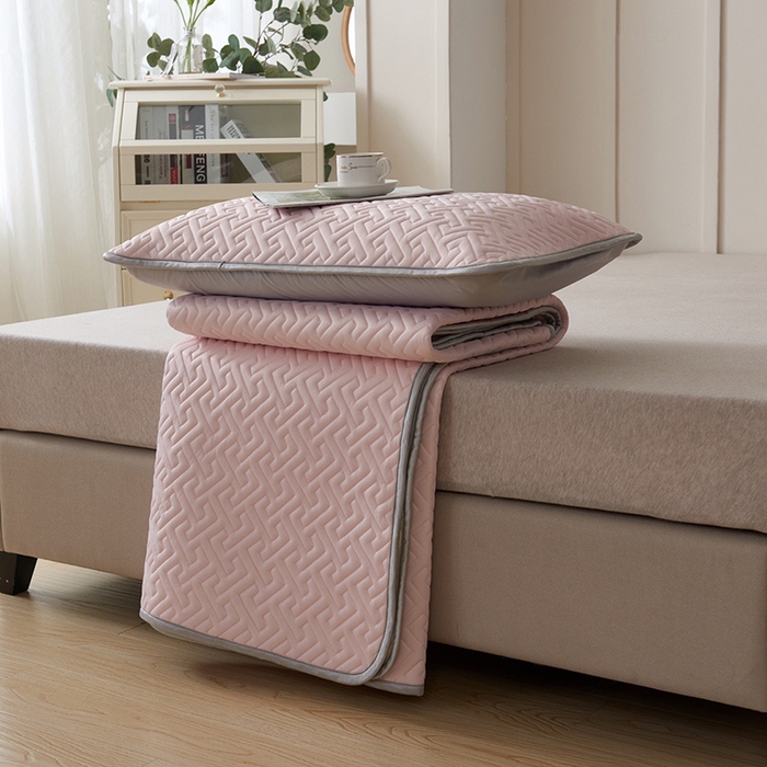 91家纺网 家纺一手货源 找家纺 （总）玖玖爱家纺 2026新款天然水洗乳胶凉感丝凉席三件套