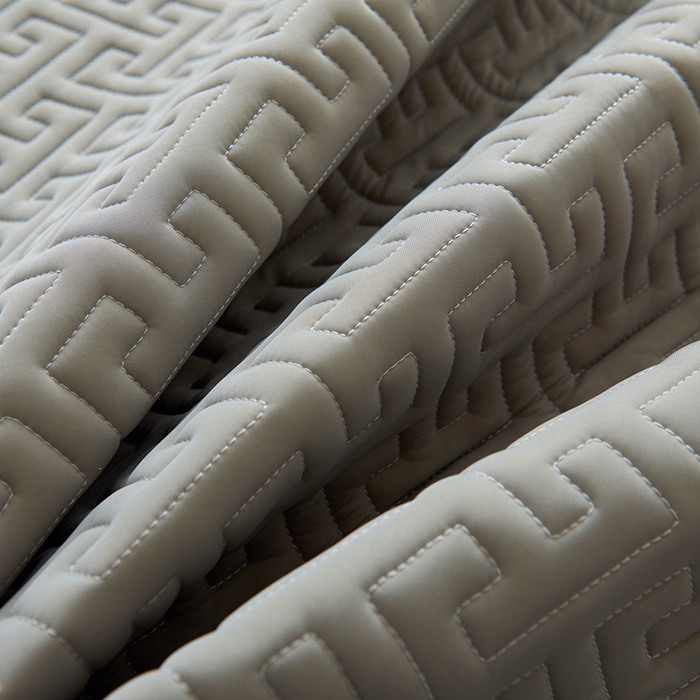 91家纺网 家纺一手货源 找家纺 玖玖爱家纺 2026新款天然水洗乳胶凉感丝凉席三件套 灰