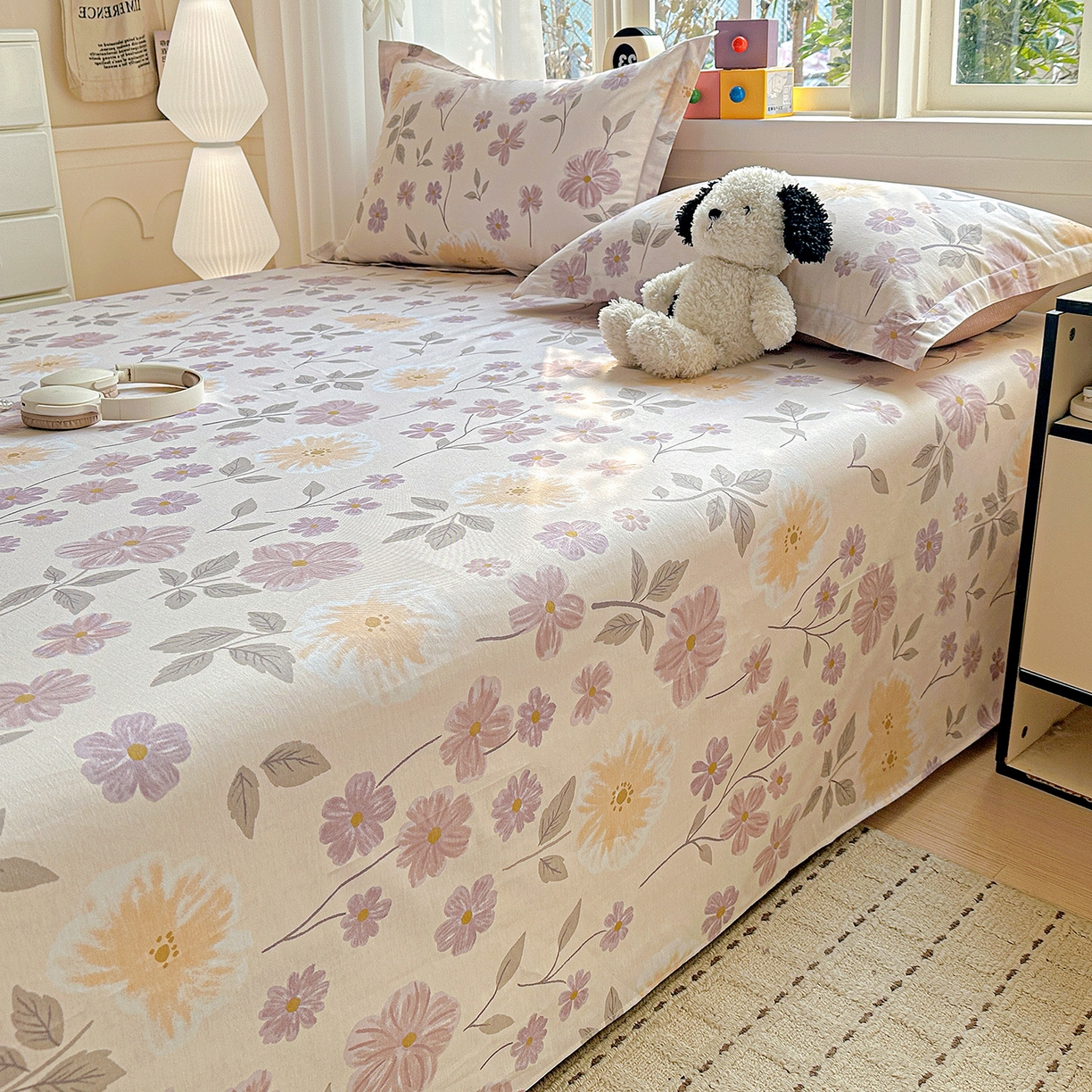 91家纺网 家纺一手货源 找家纺 依庭 2026新款12868全棉纯棉印花床单单品床单床单单件-第二批 秋日确幸-A