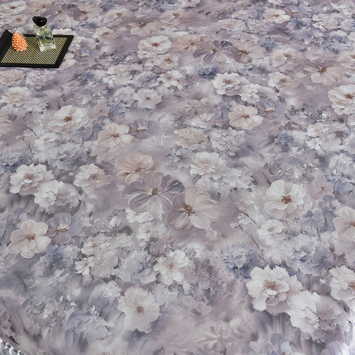 91家纺网 家纺一手货源 找家纺 梦之星 2026新款豆豆冰丝软凉席印花复合床裙款三件套 柔梦-紫