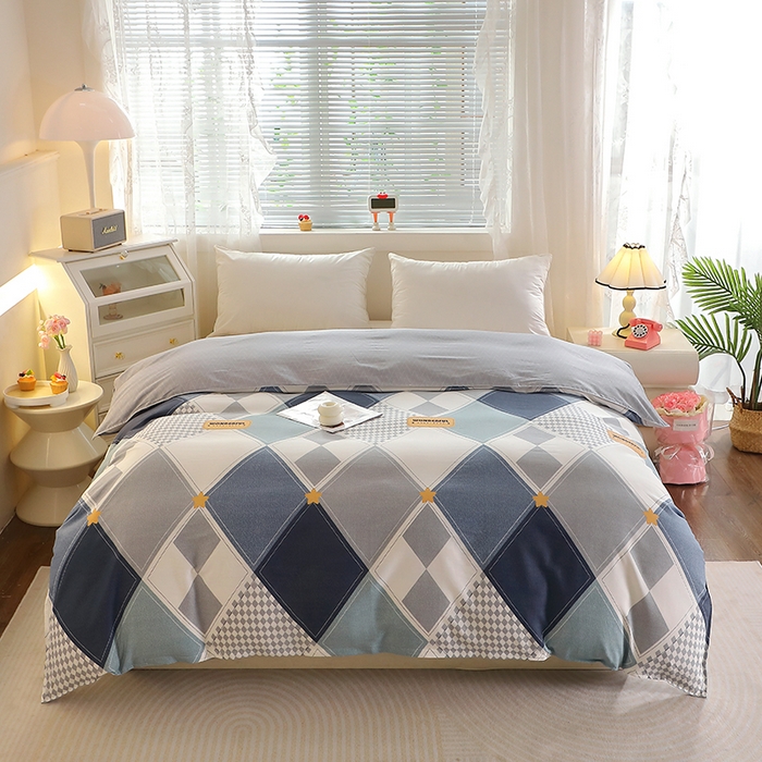 91家纺网 家纺一手货源 找家纺 （总）馨雅家纺 2026新款简欧纯棉印花被套单品被套被套单件