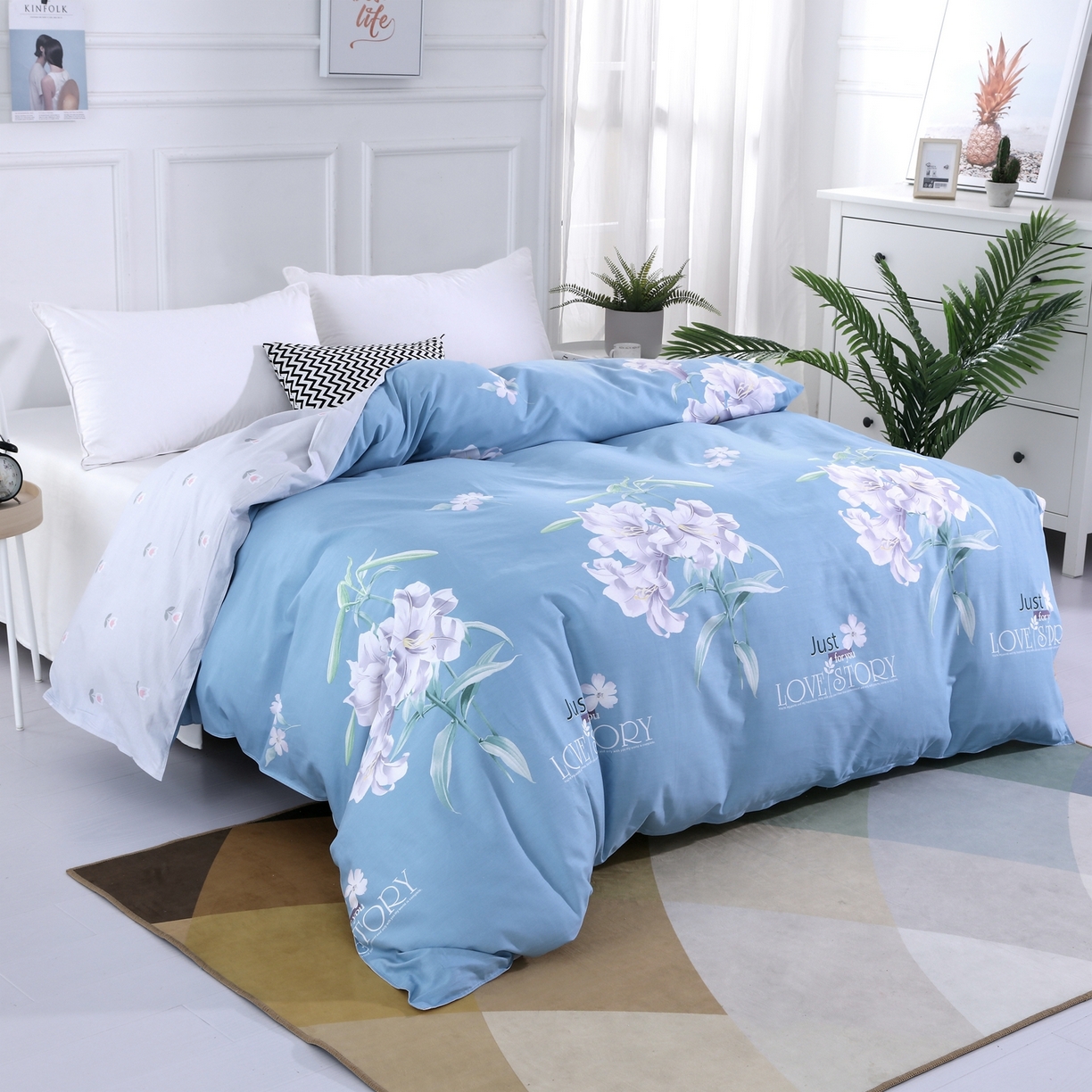 91家纺网 家纺一手货源 找家纺 （总）馨雅家纺 2026新款简欧纯棉印花被套单品被套被套单件