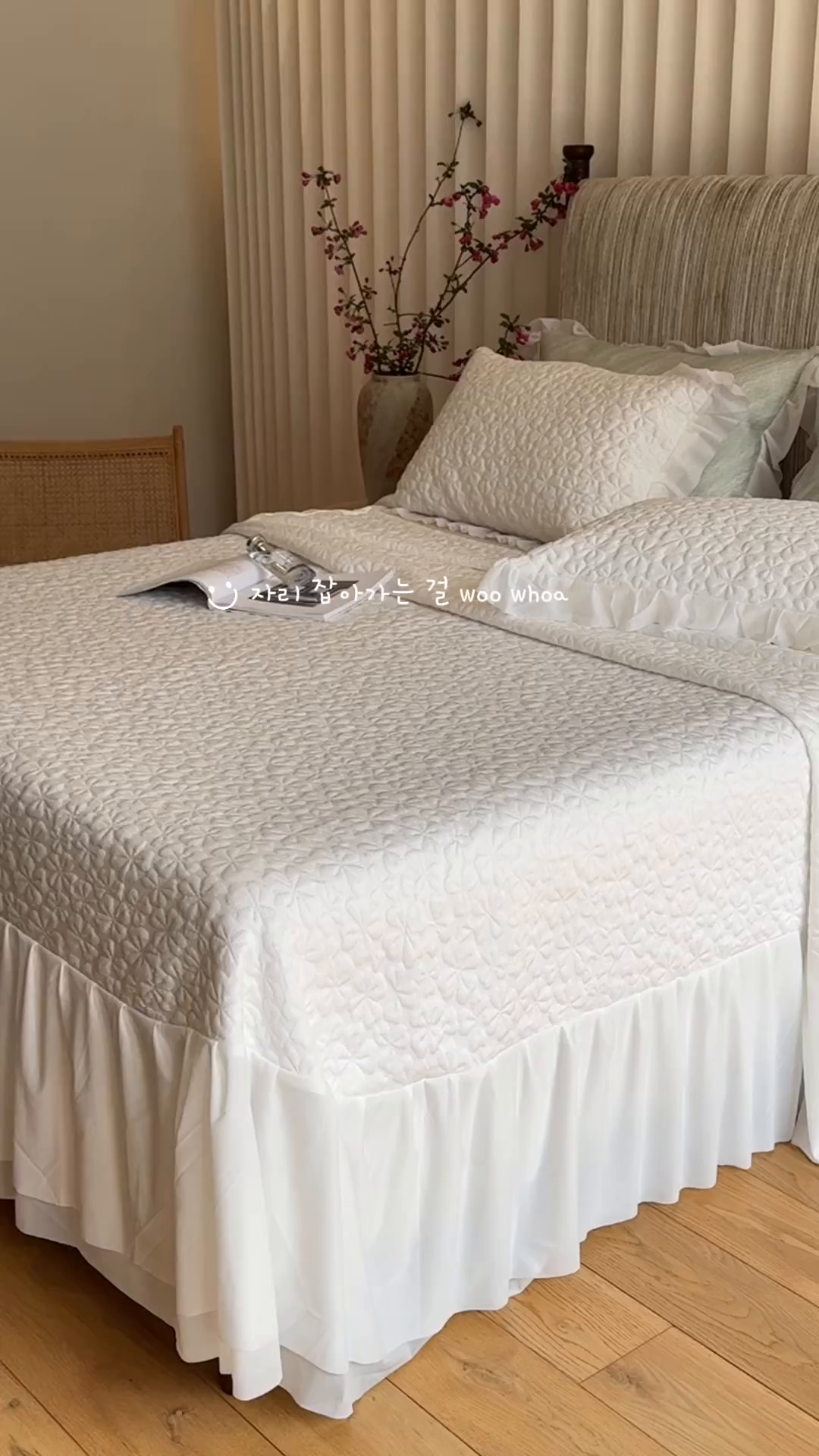 91家纺网 家纺一手货源 找家纺 傲蕾良品 2026新款韩国高分子冰丝软凉席【床裙款】 半亩花田