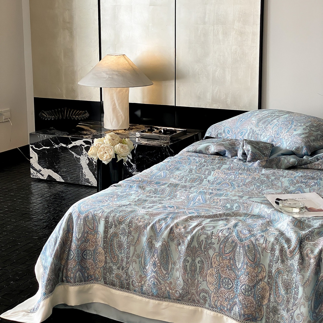 91家纺网 家纺一手货源 找家纺 丽笙被芯 2026新款A类兰精天丝数码印花Naia镂空夏被夏凉被空调被-系列二 娜莉斯