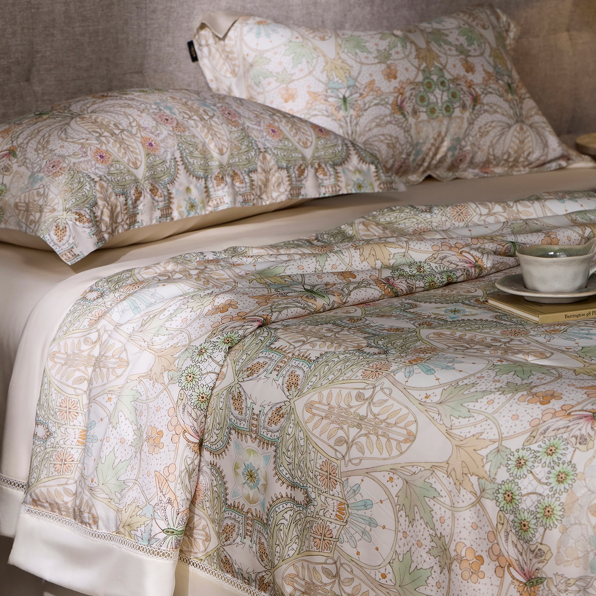 91家纺网 家纺一手货源 找家纺 丽笙被芯 2026新款兰精天丝数码印花蚕丝镂空夏被夏凉被空调被 莎布蕾