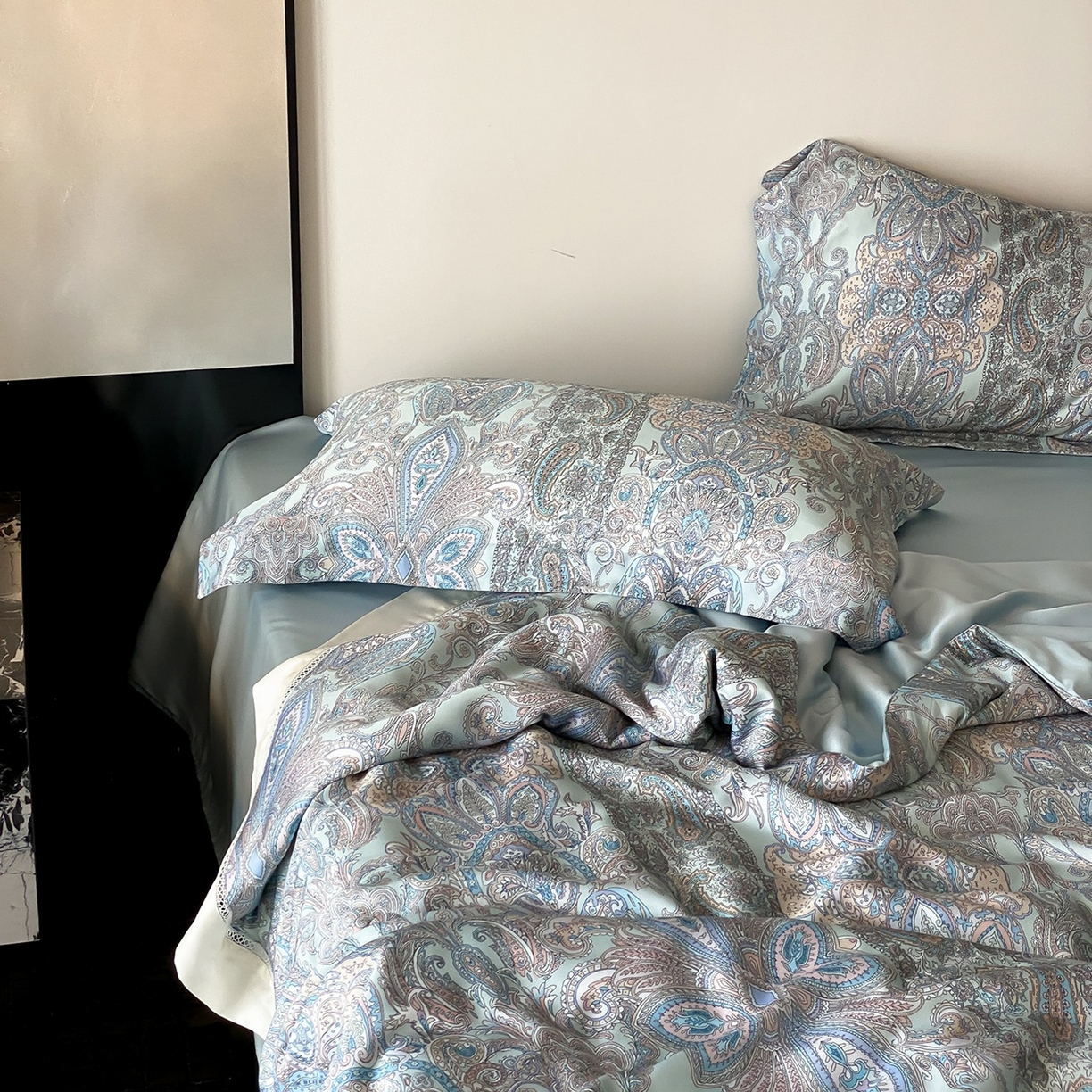 91家纺网 家纺一手货源 找家纺 丽笙被芯 2026新款A类兰精天丝数码印花Naia镂空夏被夏凉被空调被-系列二 娜莉斯