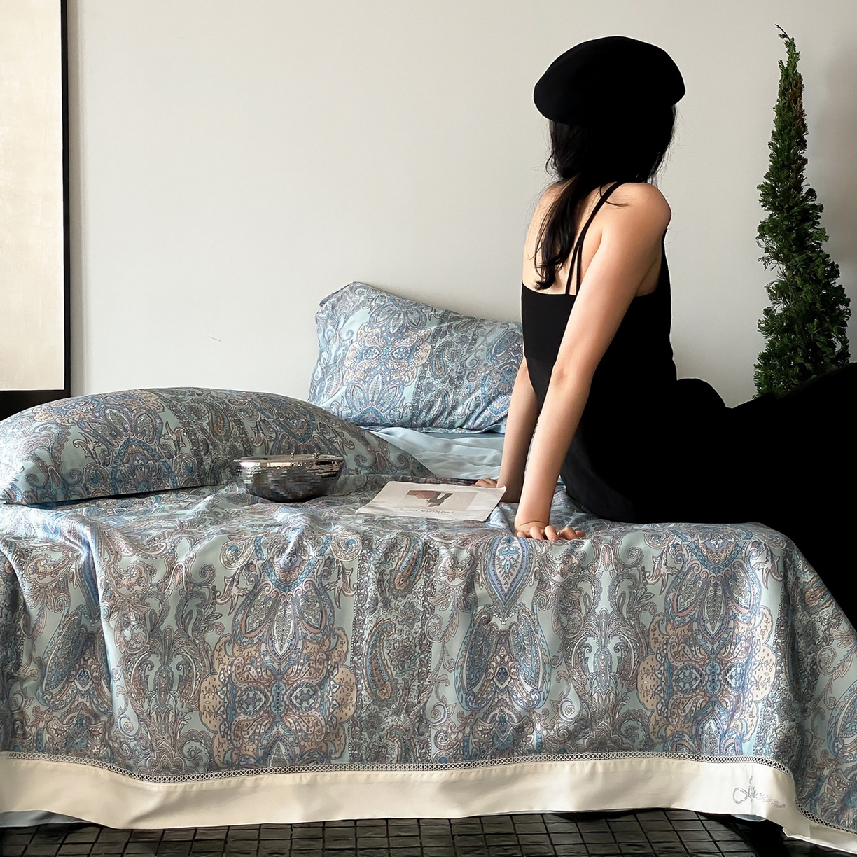 91家纺网 家纺一手货源 找家纺 丽笙被芯 2026新款A类兰精天丝数码印花Naia镂空夏被夏凉被空调被-系列二 娜莉斯