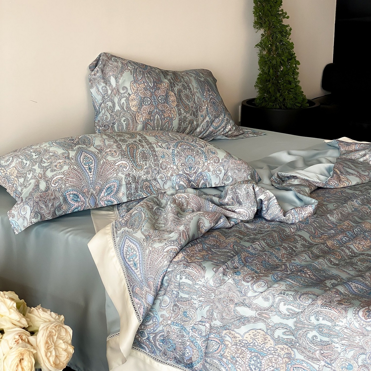 91家纺网 家纺一手货源 找家纺 丽笙被芯 2026新款A类兰精天丝数码印花Naia镂空夏被夏凉被空调被-系列二 娜莉斯