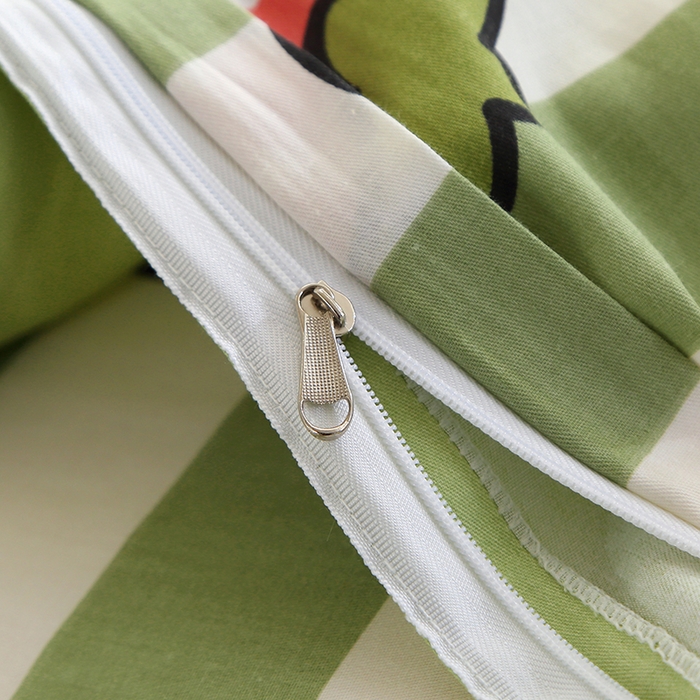 91家纺网 家纺一手货源 找家纺 馨雅家纺 2026新款简欧纯棉印花被套单品被套被套单件 绿条恐龙