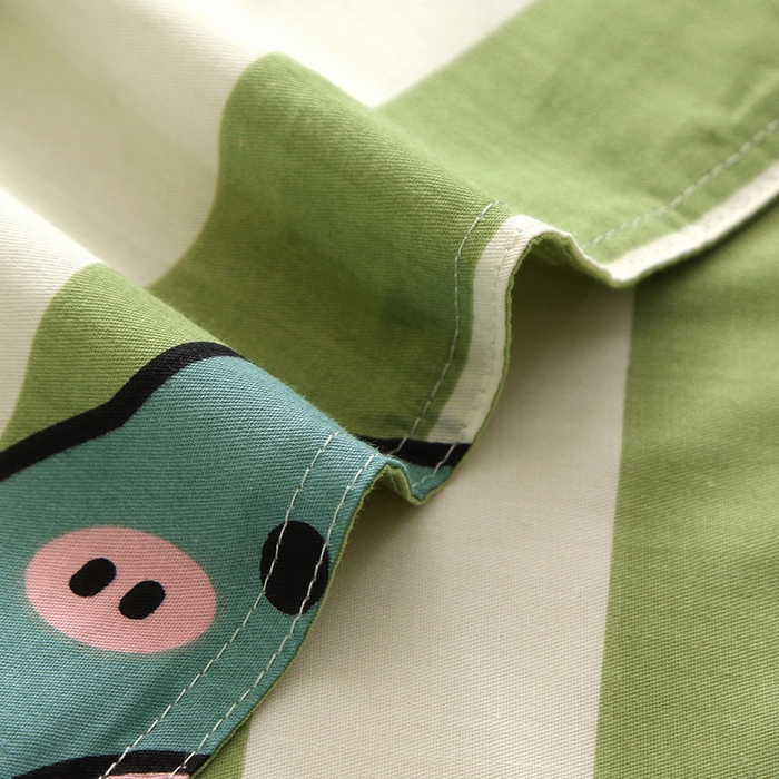 91家纺网 家纺一手货源 找家纺 馨雅家纺 2026新款简欧纯棉印花被套单品被套被套单件 绿条恐龙