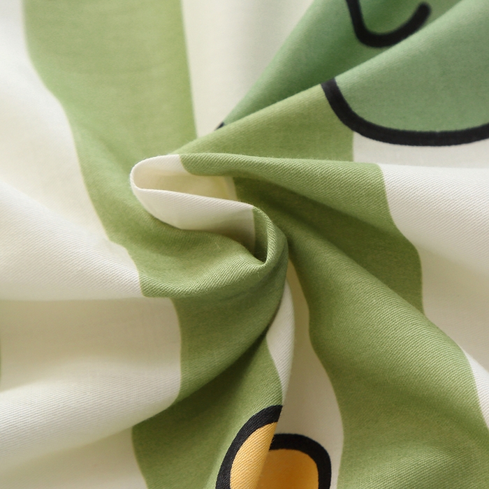 91家纺网 家纺一手货源 找家纺 馨雅家纺 2026新款简欧纯棉印花被套单品被套被套单件 绿条恐龙