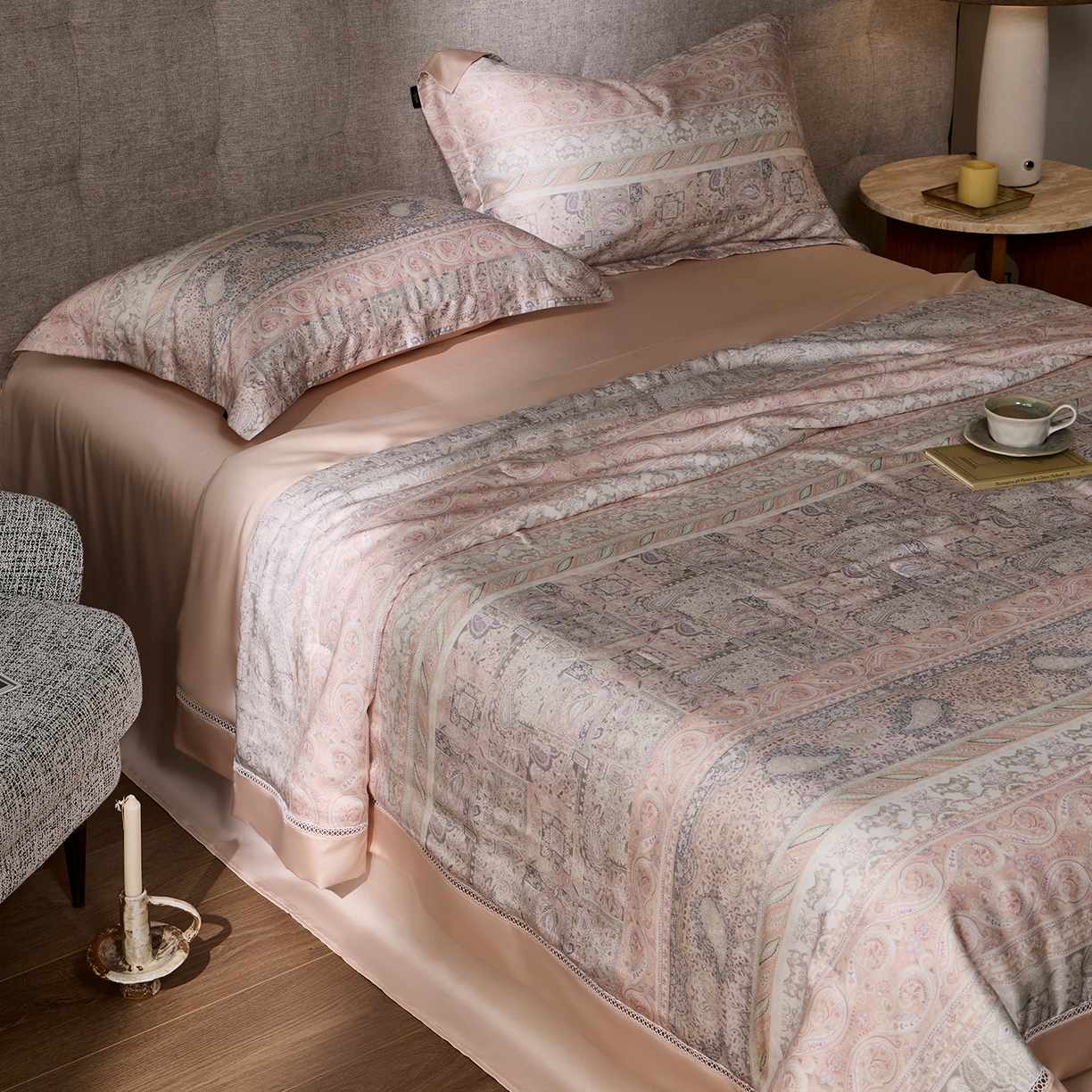 丽笙被芯 2026新款兰精天丝数码印花蚕丝镂空夏被夏凉被空调被 伊莉安