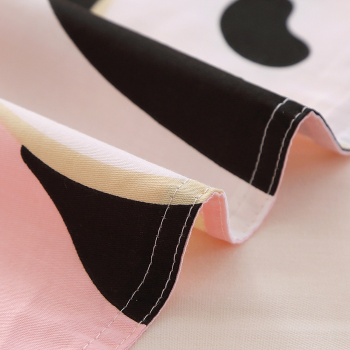 91家纺网 家纺一手货源 找家纺 馨雅家纺 2026新款简欧纯棉印花被套单品被套被套单件 熊猫乐园-粉