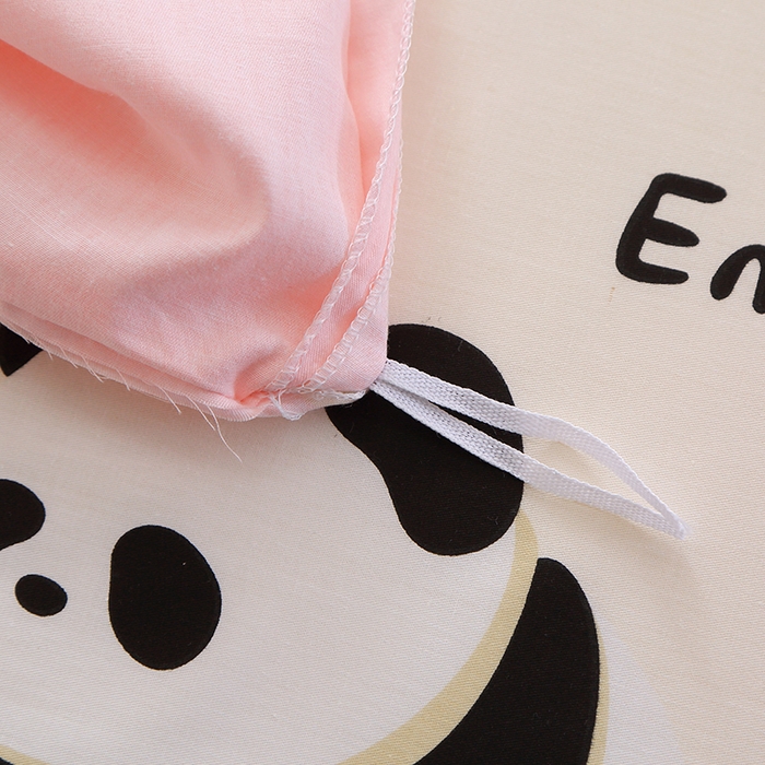 91家纺网 家纺一手货源 找家纺 馨雅家纺 2026新款简欧纯棉印花被套单品被套被套单件 熊猫乐园-粉