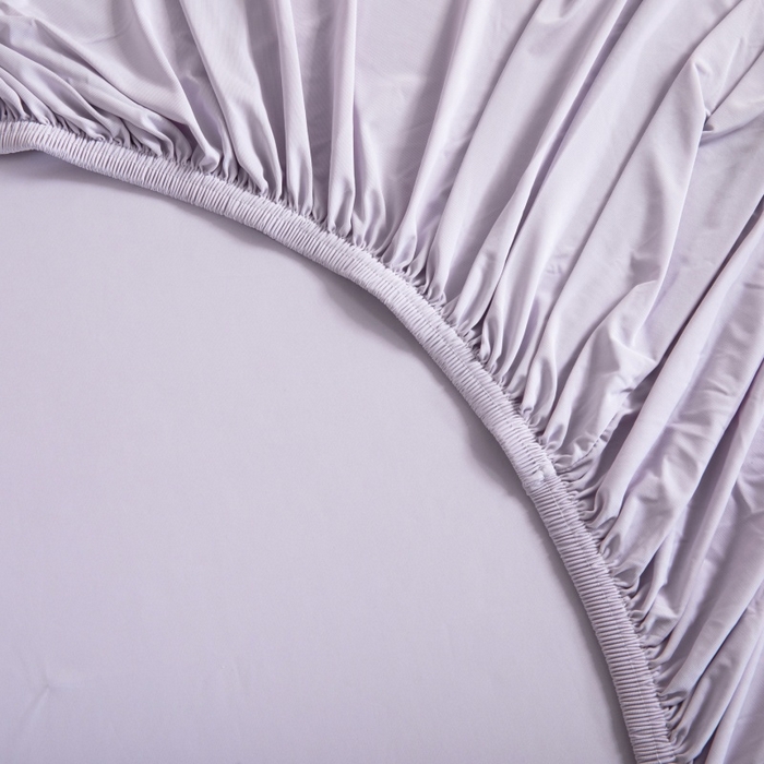 91家纺网 家纺一手货源 找家纺 宇淳国际 2026新款锦氨凉感冰丝床笠 冰沙紫