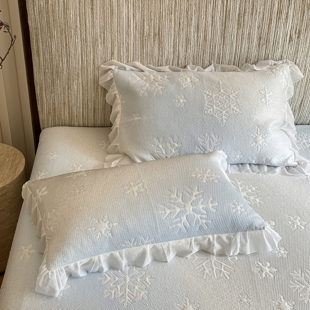 91家纺网 家纺一手货源 找家纺 傲蕾良品 2026新款韩国高分子冰丝软凉席【床裙款】 冰雪奇缘