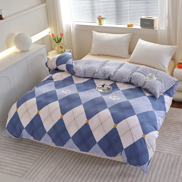 91家纺网 家纺一手货源 找家纺 馨雅家纺 2026新款简欧纯棉印花被套单品被套被套单件 意林-兰