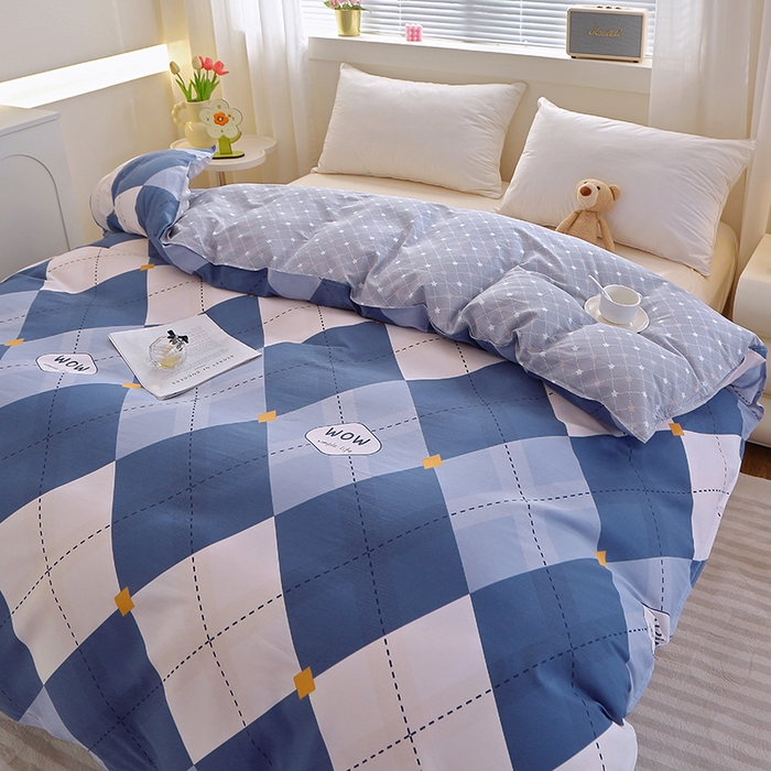 91家纺网 家纺一手货源 找家纺 馨雅家纺 2026新款简欧纯棉印花被套单品被套被套单件 意林-兰