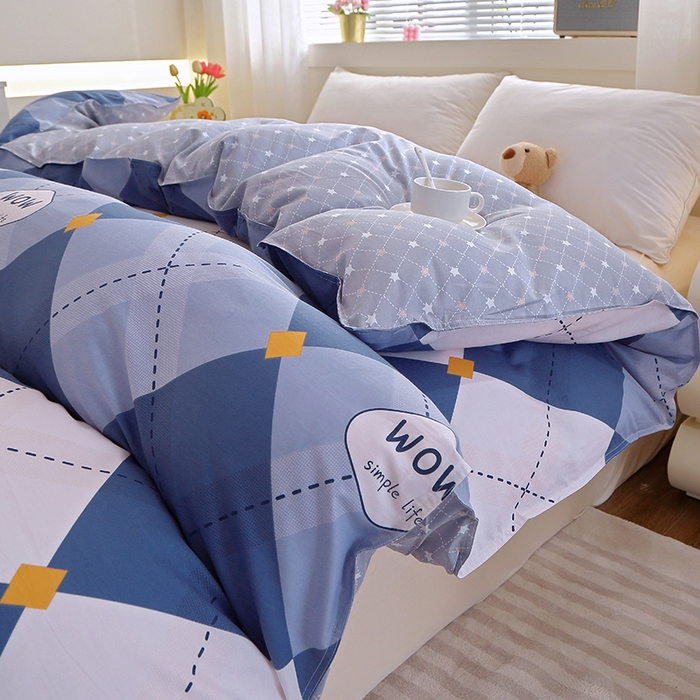 91家纺网 家纺一手货源 找家纺 馨雅家纺 2026新款简欧纯棉印花被套单品被套被套单件 意林-兰