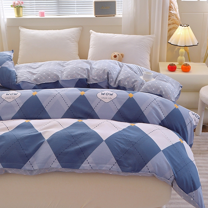 91家纺网 家纺一手货源 找家纺 馨雅家纺 2026新款简欧纯棉印花被套单品被套被套单件 意林-兰