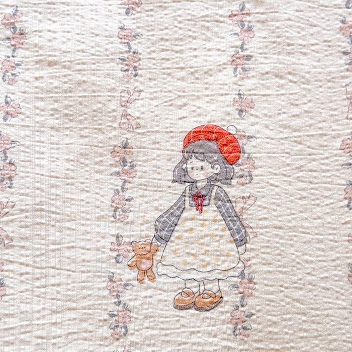 91家纺网 家纺一手货源 找家纺 韩约家纺 2026春夏新款皱皱纱床盖款夏被夏凉被空调被四件套 俏女孩