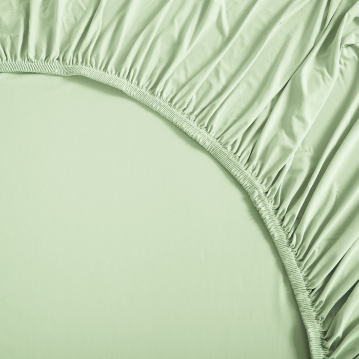 91家纺网 家纺一手货源 找家纺 宇淳国际 2026新款锦氨凉感冰丝床笠 森林绿