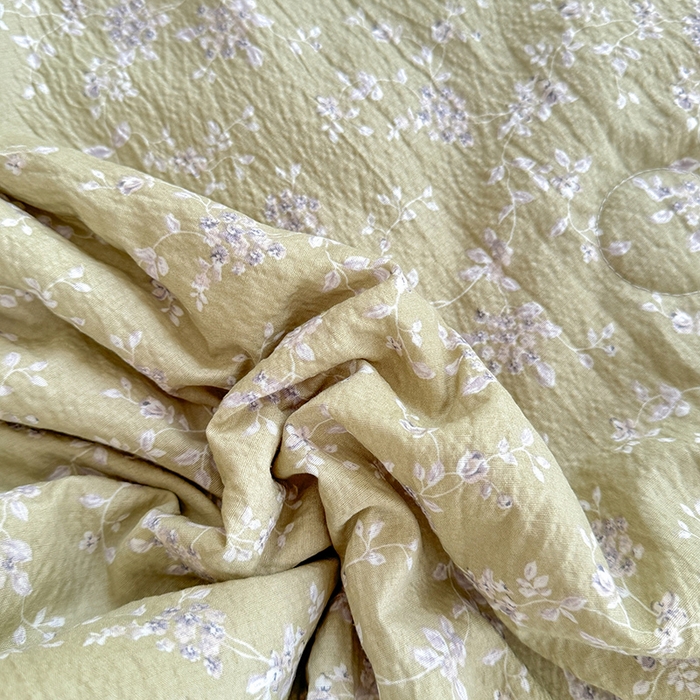 91家纺网 家纺一手货源 找家纺 韩约家纺 2026春夏新款皱皱纱床盖款夏被夏凉被空调被四件套 花海