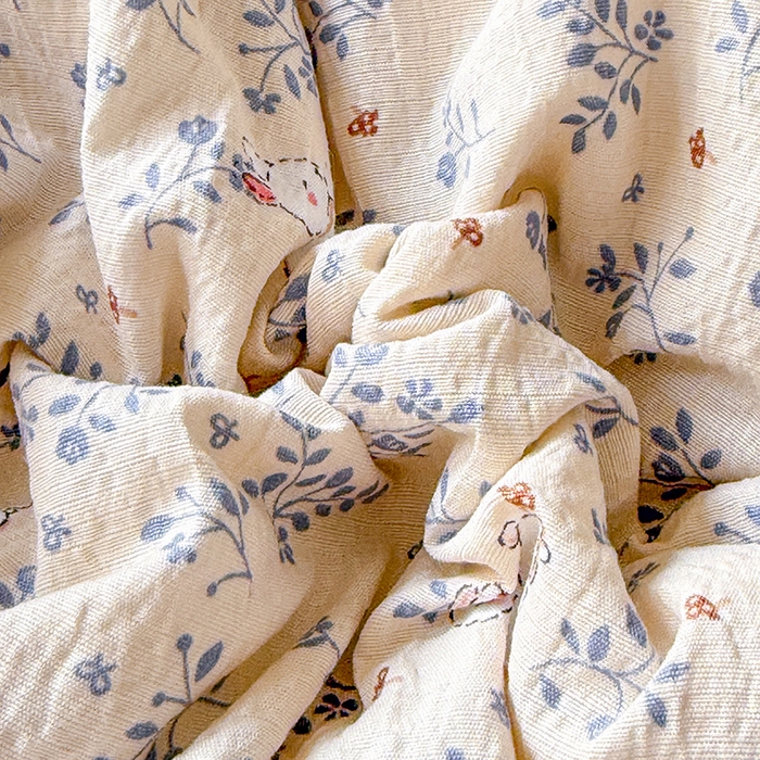 91家纺网 家纺一手货源 找家纺 韩约家纺 2026春夏新款皱皱纱床盖款夏被夏凉被空调被四件套 淡里香兰